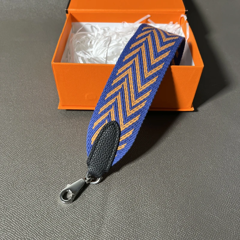 Color: Pink, Size: L - Hand-Sewn Leather Woven Canvas Shoulder Strap 5cm Wide Wax Line Herbag Evelyn Replacement Bag Accessory