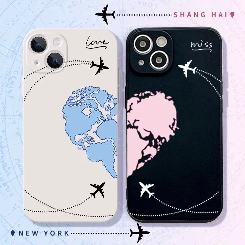 Color: Brown, Material: Microfiber - Couple Black and White Love Sun Moon Case For Samsung Galaxy S10 S20 S21 S22 S23 S24 FE Plus Ultra Note 20 Silicone Phone Case