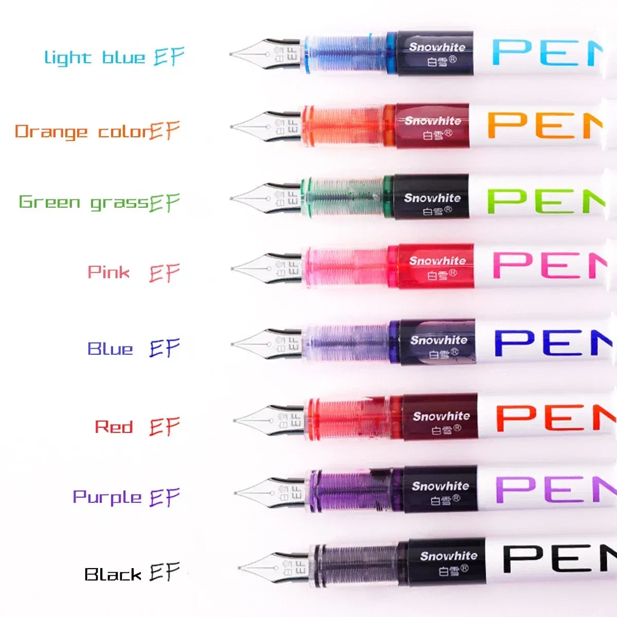 Color: light green - 0.5mm F /0.38mm EF Extra Fine Nib Disposable  Classic Fountain Pens For Writing  For Student Office Painting & Creative Projects