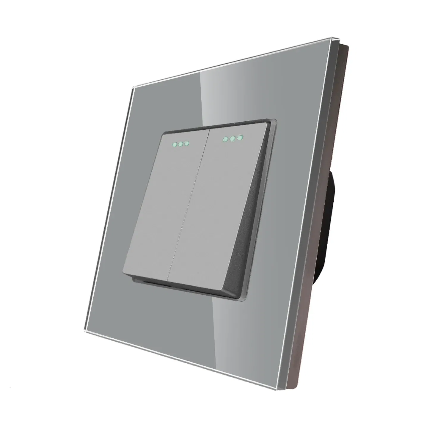 Color: Blue, Size: 4XL, Ships From: CHINA - Bingoelec Push Button Switch 1/2/3 Gang 1 Way 2 Way 3 Way EU Standard Home light Switch Crystal Glass Panel Wall switch