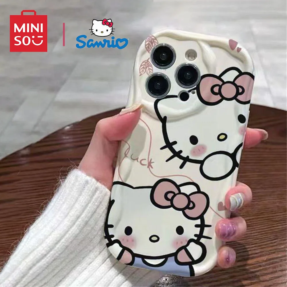 Color: Beige, Material: aluminum - Miniso Sanrio Collaboration Hello Kitty Phone Case For  Samsung Galaxy S10 S20 S21 S22 S23 S24 FE Plus Ultra Note 20 Phone Case
