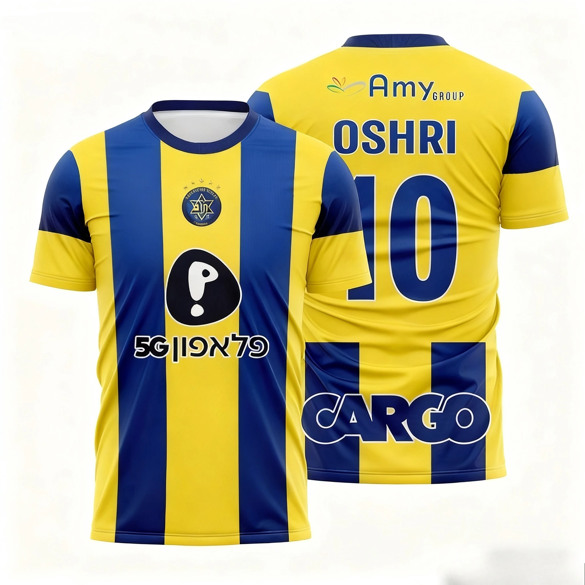 Color: Beige, Size: S - The Latest Breathable Men's and Women's T-shirts for The Daily Training of Maccabi Tel Aviv Football Club in 2026