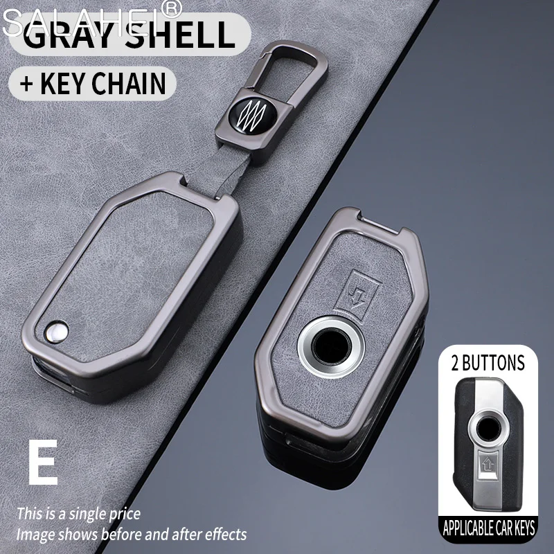 Color Name: GRAY - Key Case Skin Cover for BMW R1250GS R1200GS C400gt F750GS F850GS K1600B K1600GT R1200RS R1200RT F900R F900XR Motorcycle