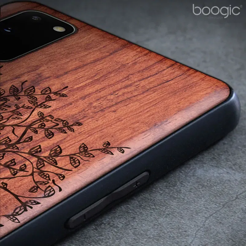 Color: Orange, Material: PU - Natural Wood Wooden TPU Case For Samsung Galaxy Note 20 Ultra S24 S23 S21 Ultra S20 FE S10 Plus Case Cover Phone Shell Skin Bag