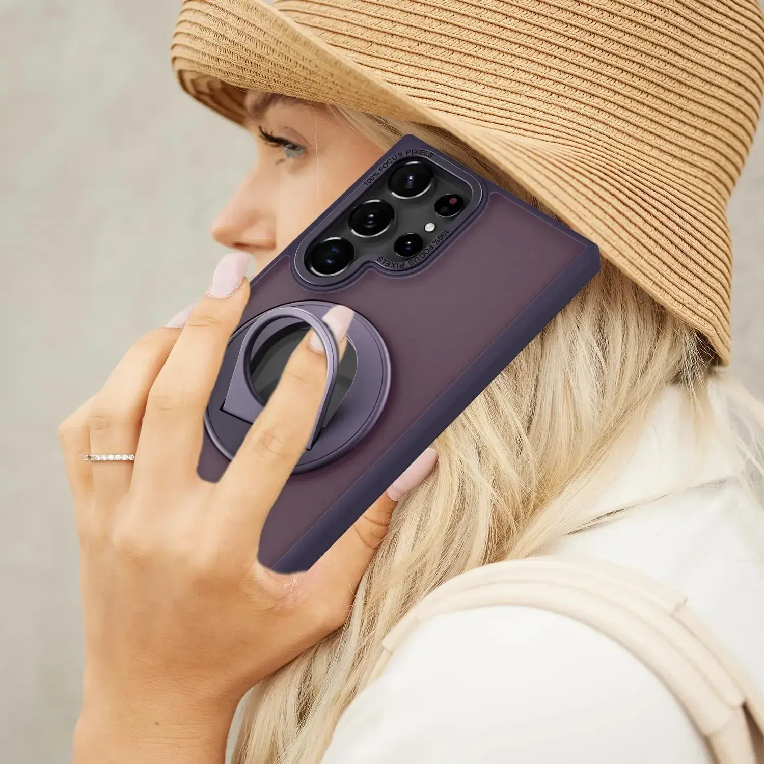 Material: NEOPRENE, Color: Blue - Luxury Magsafe Wireless Charging Case for Samsung S24 S23 S22 Ultra Plus Case Skin Feel Magnetic Shockproof S23 FE Cover