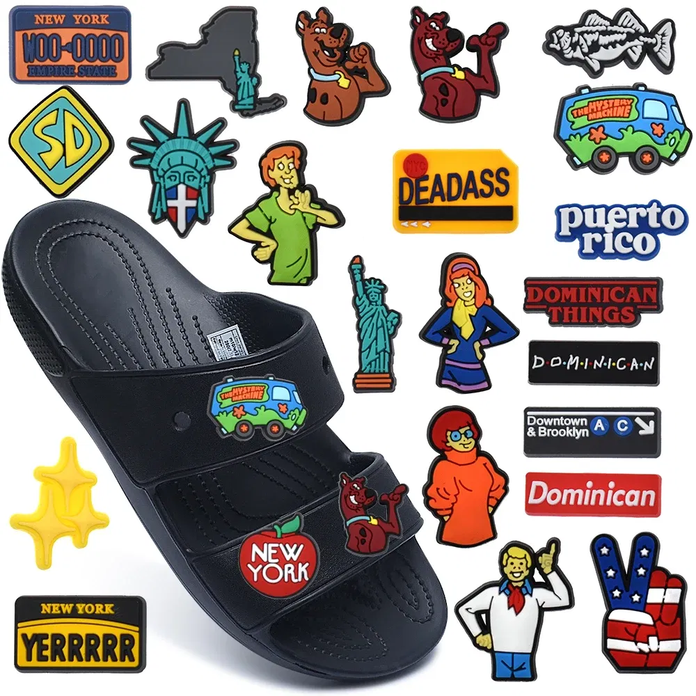 Color: Watermelon red, Ships From: CHINA - Cute Word Shoe Charms Anti  Club  Rockin Croccin Heart Hella Hyphy Golden State Peace Sad Black  Buckle Accessories