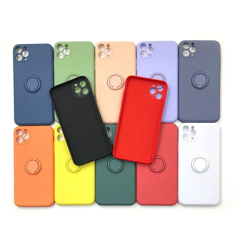 Color: Khaki, Compatible-Phone Models: For iPhone 15, Ships From: CN - With Ring Holder Shockproof Case For IPhone 16 15 14 13 12 11 Pro Max Silicone TPU Soft Back Cover