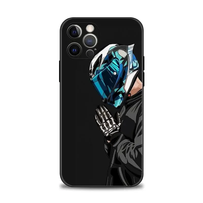 Color: Clear, Material: ABS - Moto Cross Motorcycle Sports Phone Case For iPhone 16 15 14 13 12 11 Pro Max XS X XR Plus Mini Luxury Black Soft Cover Funda