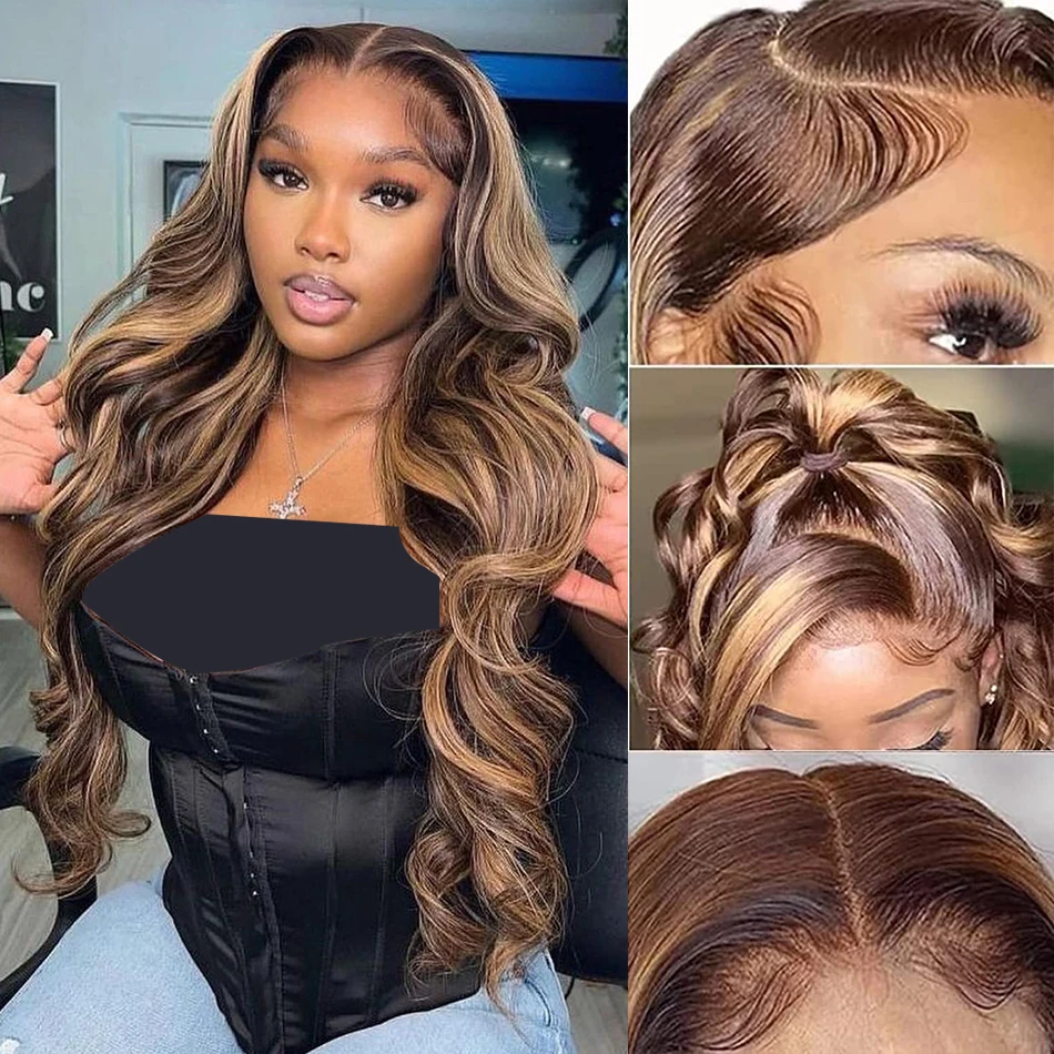Stretched Length: 28inches, Hair Color: #14, Density: 180%, Ships From: CHINA - Highlight Wig Human Hair Blonde Body Wave 13X6 Hd Lace Frontal Wigs Hd Lace Wig 13X6 Human Hair 13X4 Lace Front Human Hair Wig