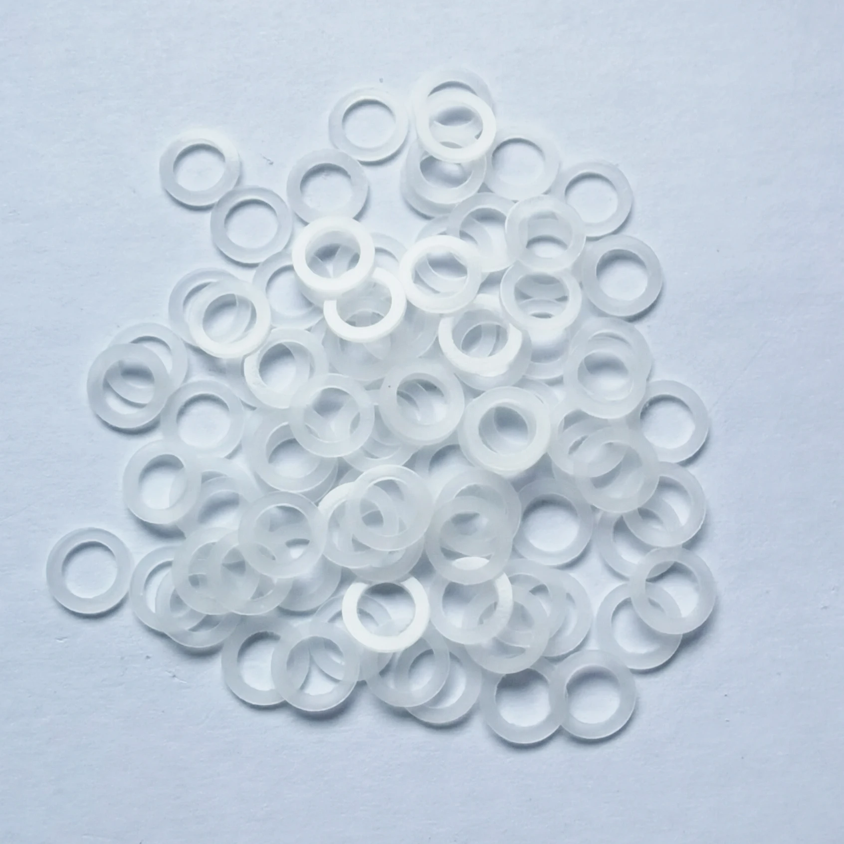 Color: green - 100pcs/lot 6*4mm 7*4mm 7*5mm pet hair Scissors parts pvc washers