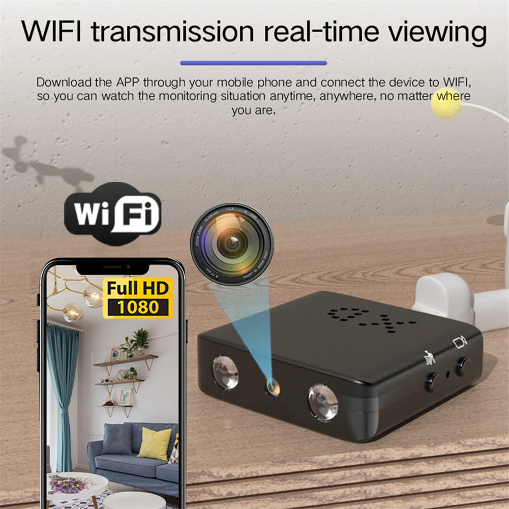 Sensor Size: 1/4" - BKW1 Camera Smallest Cam Mini WiFi 1080P IR-Cutting Camera Night Motion Detection For Home Office Security Surveillance