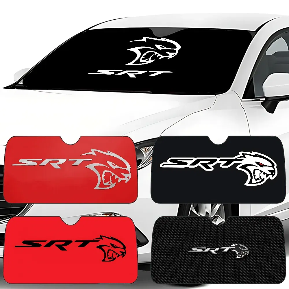 Color: MULTI - S-SRT D-Dodge Challenger Car Car SunShade Windscreen Front Window Visor 70x130cm Sun Visor Solar Protect Plaid Gift Novelty Car