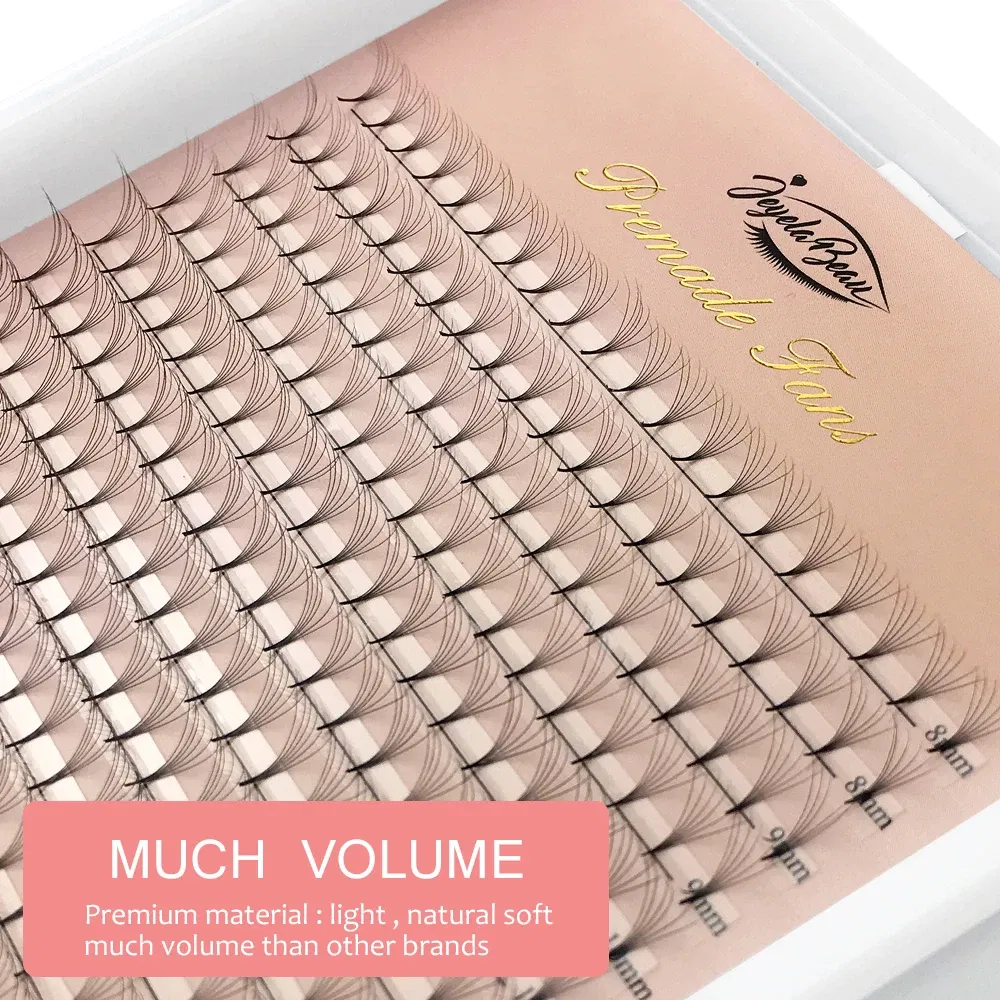 Color: Gold, Curl: C, Thickness: 0.07mm, Length: MIX, Ships From: CHINA - Goddess Premade Volume Fans 5D 6D 10D 12D 14D 16D 20D  Individual Lashes Extension Pointy Stem Russian Volume Fans 120/320 fans