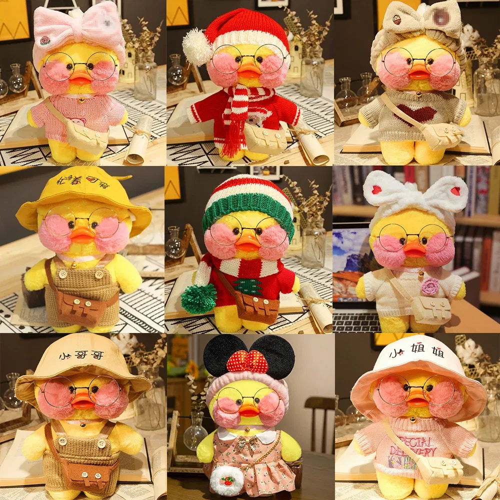 Color: light green, Height: 11cm-30cm - 30cm Cute LaLafanfan Cafe Duck Plush Toy Kawaii LaLafanfan Duck Doll Soft Stuffed Animal Plush Pillow Birthday Gifts for Kids
