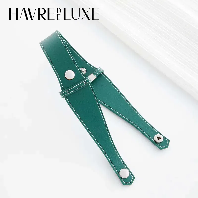 Color: Chocolate - Bag extended shoulder strap for Goyard Bowling 25 toiletries bag handle shoulder replacement strap bag modification accessories