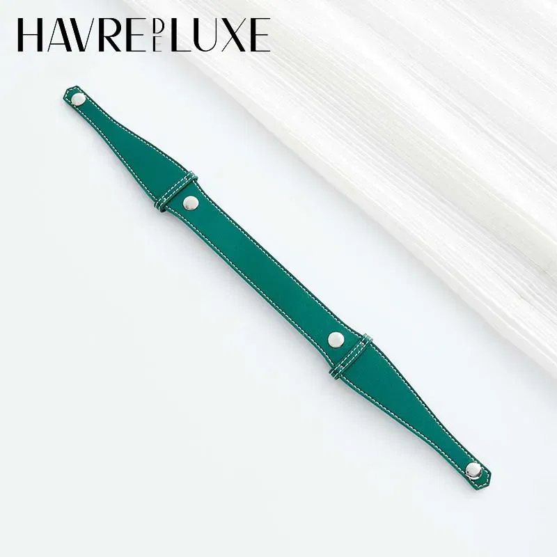 Color: Chocolate - Bag extended shoulder strap for Goyard Bowling 25 toiletries bag handle shoulder replacement strap bag modification accessories