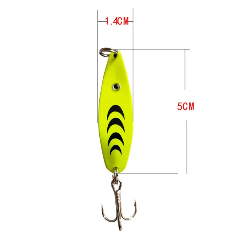 Color: Yellow - 1PCS Fishing Lures 7g Spoon spinner bait Wobblers Jig Lures pesca isca artificial VIB Sequins Hard Baits for Carp Fishing Tackle