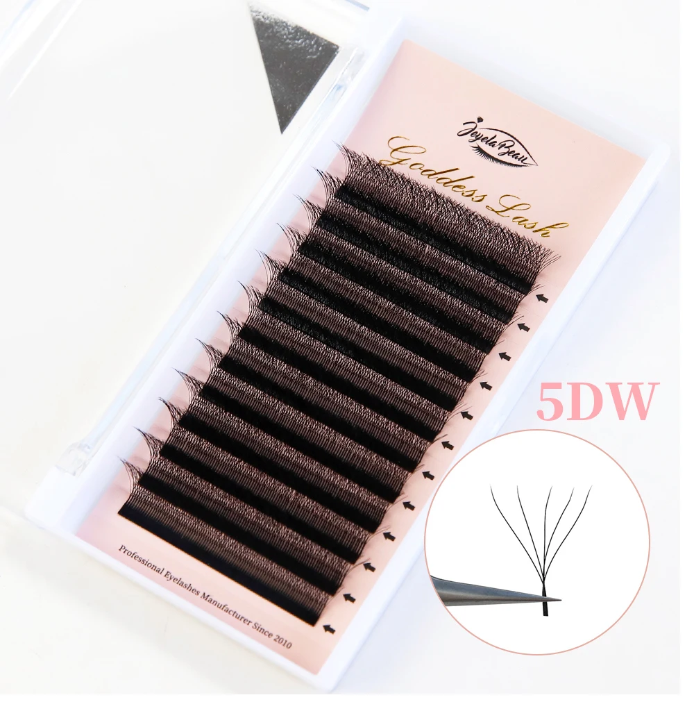 Color: LIGHT BLUE, Curl: C, Thickness: 0.07mm, Length: 8mm, Ships From: CHINA - Goddess 3D/4D/5D/6D/7D/8D W Shape lashes 4D Premade Fan Lash Extensions 0.07 C/D Curl Natural Soft High Quality Idividual Lashes