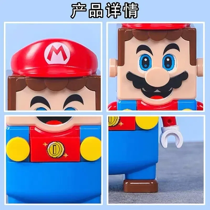Color: Orange - New Super Mario Bros Blocks Luigi Mini Buliding Blocks Action Toy Figures Assembly Toys Dolls Children Birthday Gifts