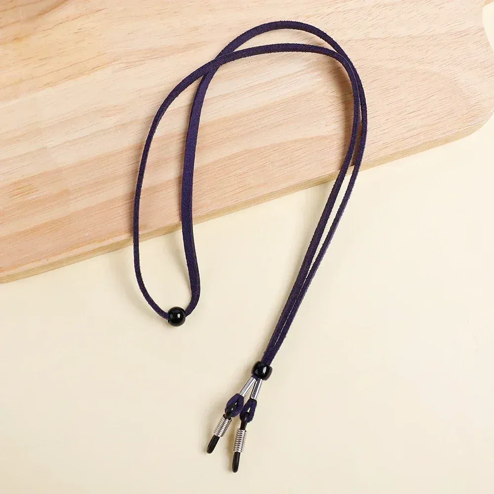 Color: Blue, Ships From: CHINA - Men Leather High Quality Anti-slip Sunglasses Lanyard Strap Eyeglass Reading Glasses Chain Cord Holder Glasse Necklace Unisex