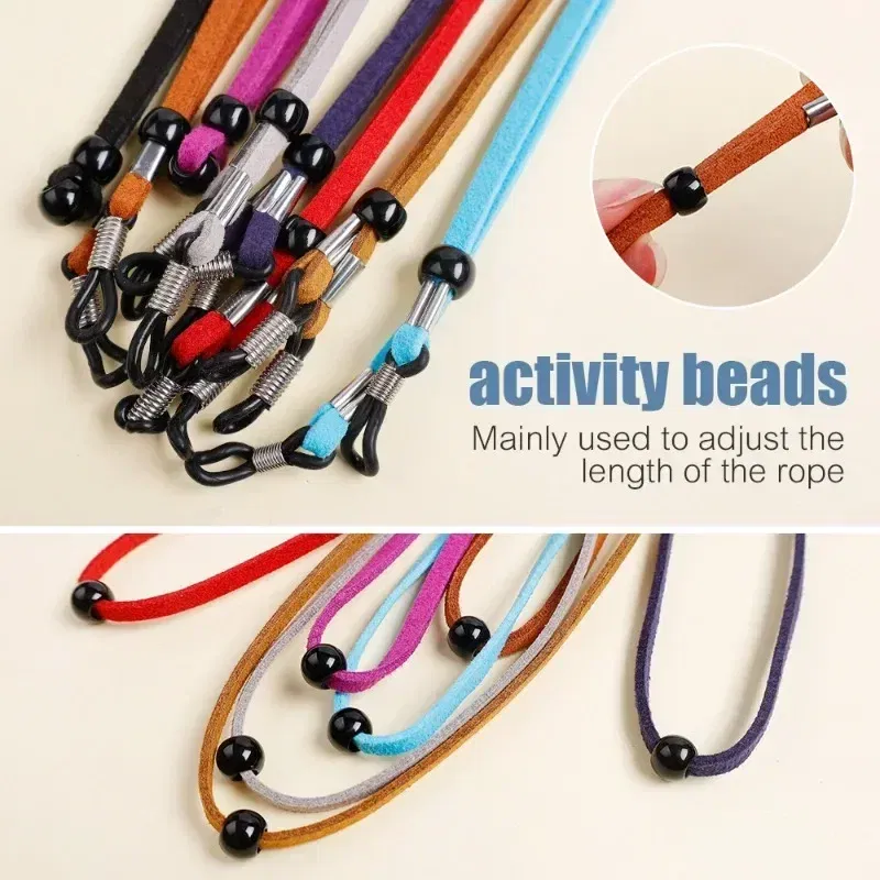 Color: Blue, Ships From: CHINA - Men Leather High Quality Anti-slip Sunglasses Lanyard Strap Eyeglass Reading Glasses Chain Cord Holder Glasse Necklace Unisex