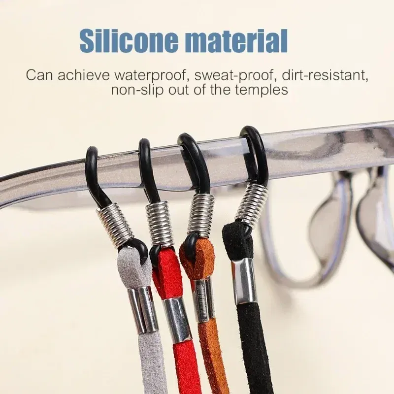 Color: Blue, Ships From: CHINA - Men Leather High Quality Anti-slip Sunglasses Lanyard Strap Eyeglass Reading Glasses Chain Cord Holder Glasse Necklace Unisex