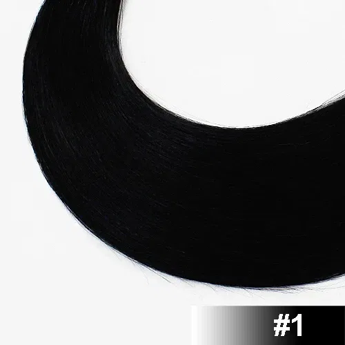 Color: #1, Longest Hair Proportion: 35%-45%, Items per Package: 25 Strands, Life Span: 12 months With Proper Care, Stretched Length: 18inches - FOREVER HAIR 0.8g/s 16" 18" 20" 100% Remy Human Pre Bonded Flat Tip Hair Extension Straight Capsules Keratin Fu