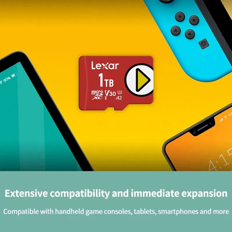Capacity: 128GB - Lexar Newest Carte SD Nintendo Switch Game Special Purpose Storage Cards 1TB 512GB 256GB 128GB UHS-I V30 A2 SDXC Micro SD Card