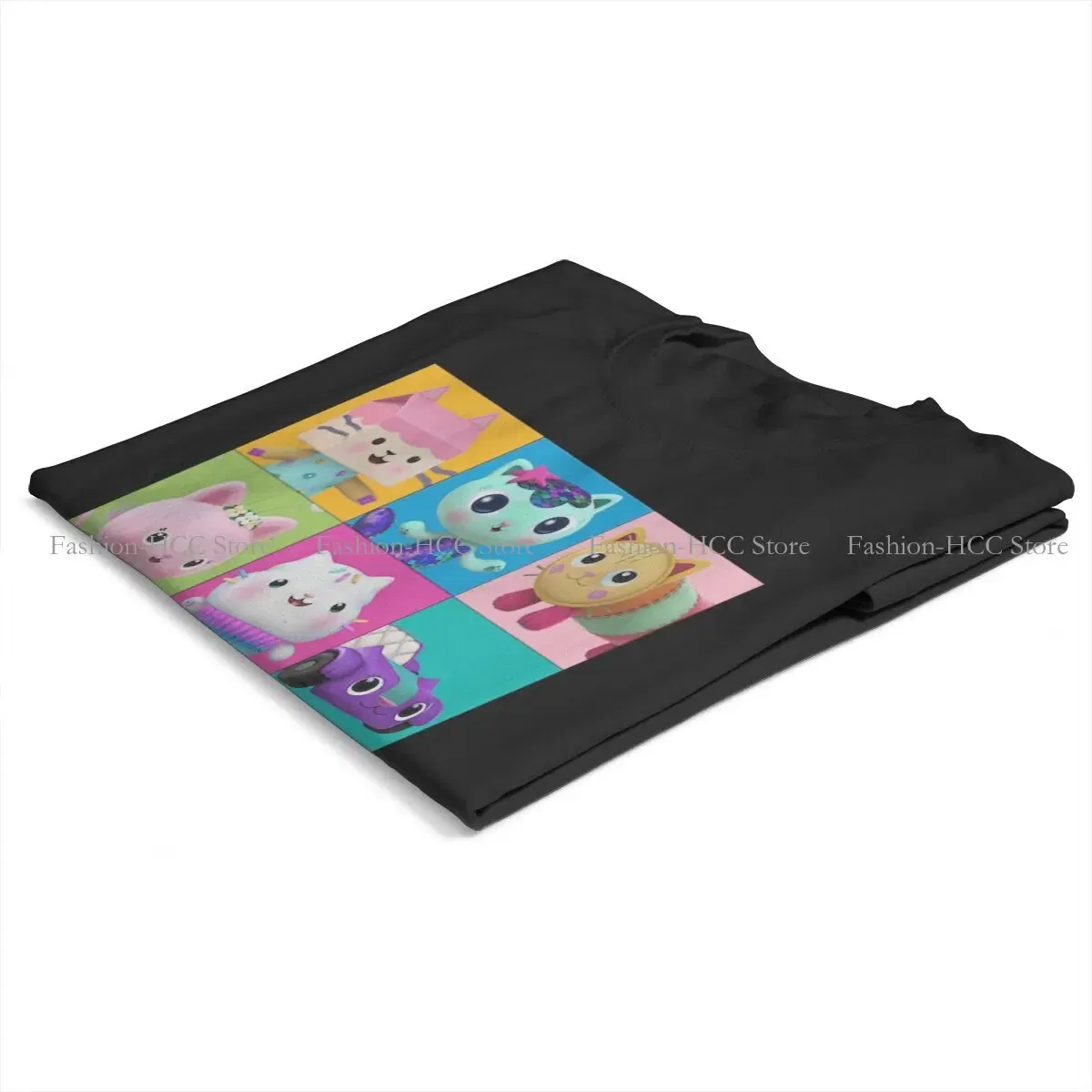 Color: black, Size: S - Essential Style Polyester TShirt Gabby's Dollhouse Gabby Cartoon Comfortable Hip Hop Gift Idea T Shirt Stuff