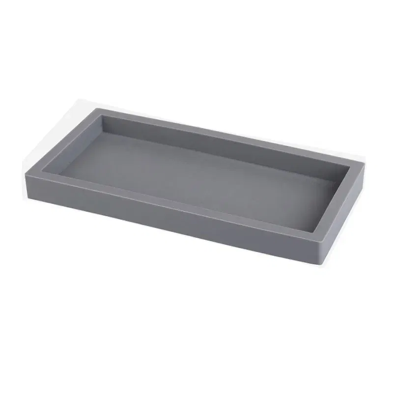 Color: Bronze, Size: XXL - Bathroom Counter Tray, Thickened Silicone Bathroom Vanity Tray, Shatterproof Durable Rectangle Bathroom Tray Soap Dispenser Tray