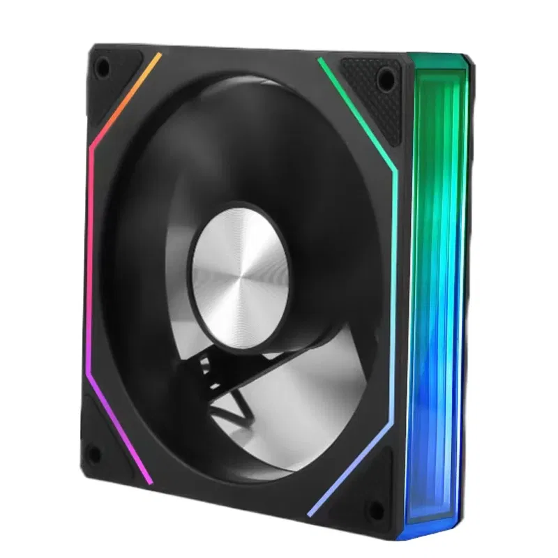 Color: green, Blade Color: Other, RGB Support: A-RGB - UPSIREN UF-3 Prism 7PRO Computer Case Cooling Fan,Double-sided full lens,12CM ARGB motherboard synchronization，CD pattern axis