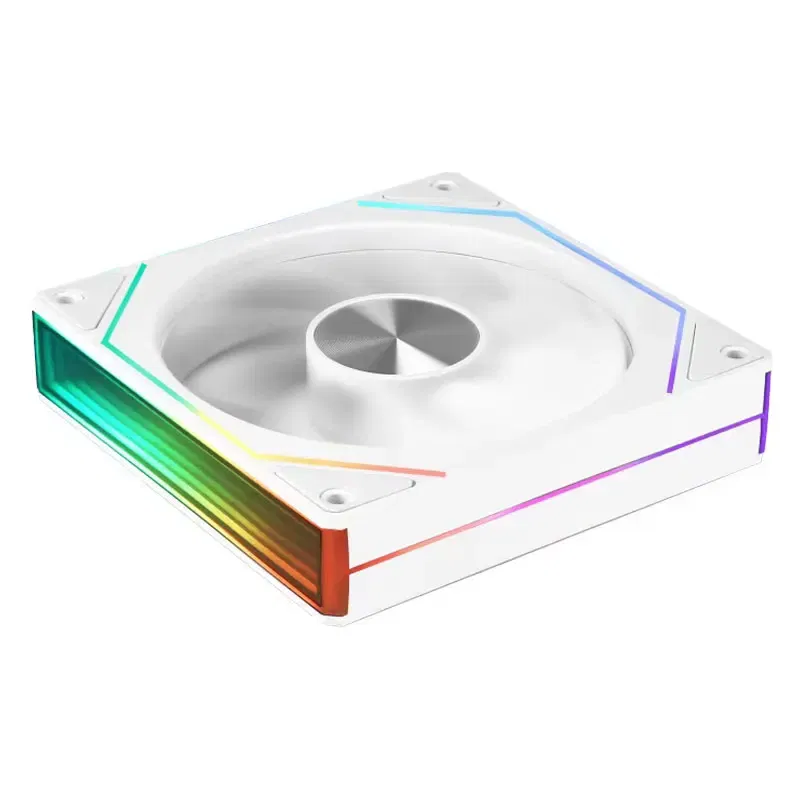 Color: green, Blade Color: Other, RGB Support: A-RGB - UPSIREN UF-3 Prism 7PRO Computer Case Cooling Fan,Double-sided full lens,12CM ARGB motherboard synchronization，CD pattern axis