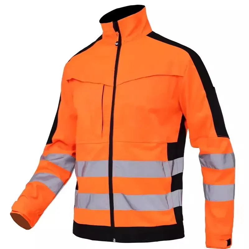 Color: Gold, Size: 4XL - Men's Workwear Suit Work Suit Fluorescent Yellow Work Jacket and Pants Set with Multi Pockets Work Wear