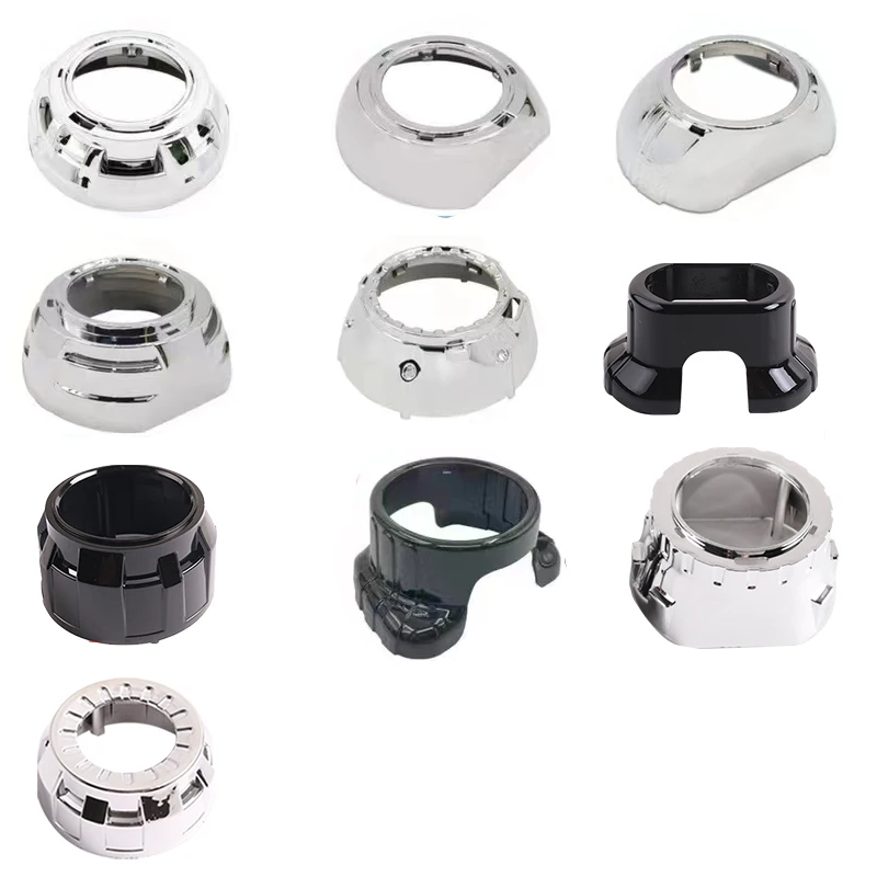 Color: Orange - SANVI 2.5INCHES 3INCHES BI XENON/LED Projector lens mask  shrouds Car light accessories