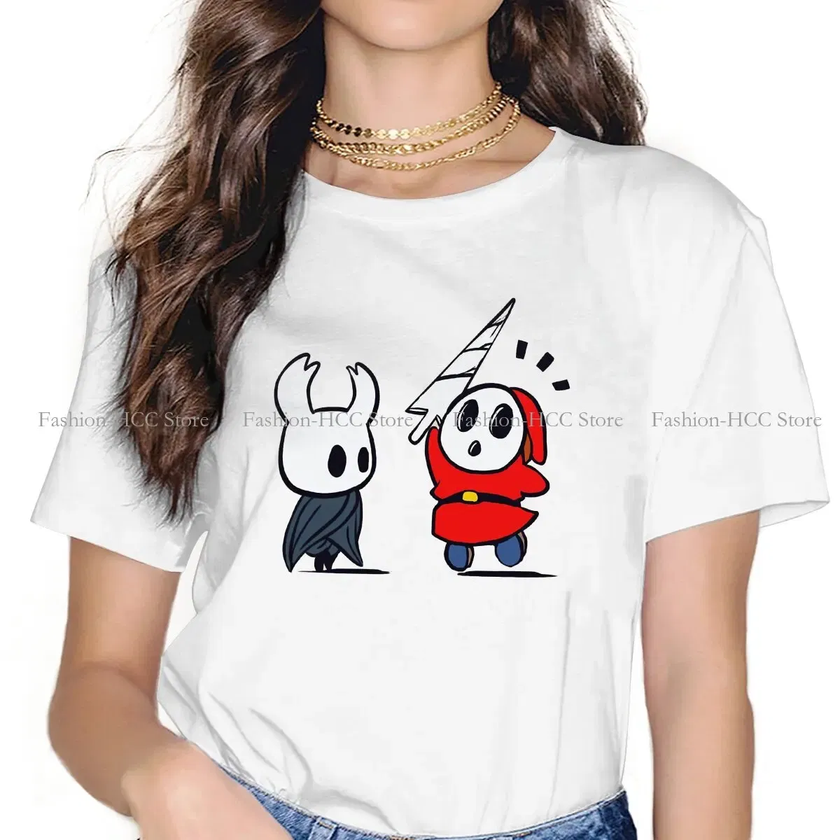 Color: WHITE, Size: L - Shy Guy Classic Unique Polyester TShirt Hollow Knight Game Top Quality Hip Hop Gift Idea T Shirt Stuff