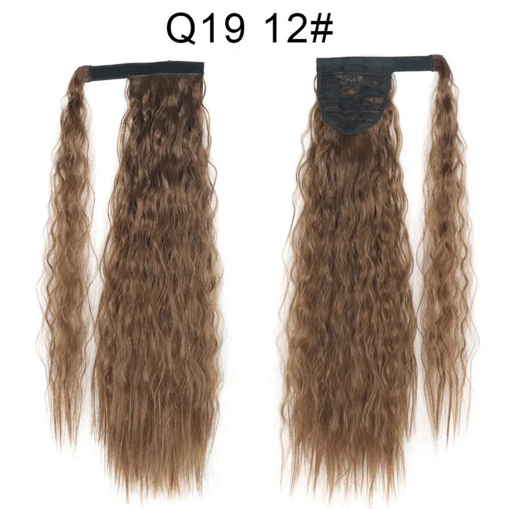 Color: #31 - LINWAN Synthetic Long Straight Wrap Around Clip In Ponytail Hair Extension Heat Reistan Pony Tail Fake Hair