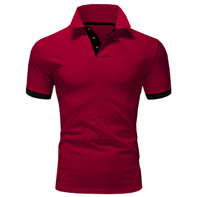 Color: Gold, Size: XL - Men's Short Sleeve Polo Shirts Casual Slim Fit Basic Designed Shirts Quick-drying Anti-wrinkle Tops
