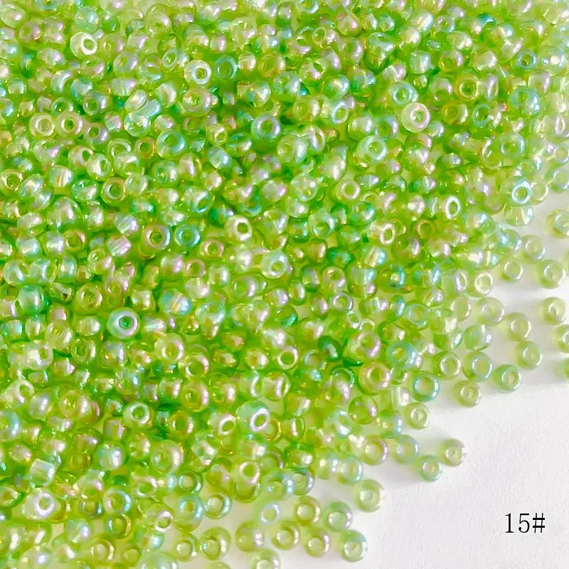 Color: Brown, Item Diameter: 3mm - 2mm 3mm 4mm Glass Seed Loose Beads Small Charms DIY Craft Bracelet Beads for Jewelry Making Supplies Necklace Accessories