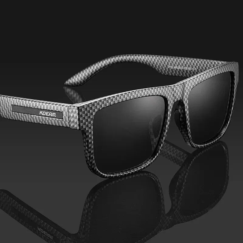 Lenses Color: Yellow, Frame Color: WHITE - 2024 KDEAM New Polarized Sunglasses For Men UV400 Protection Lens Black Grey Frame Driving  Sun Glasses Fishing Eyewear