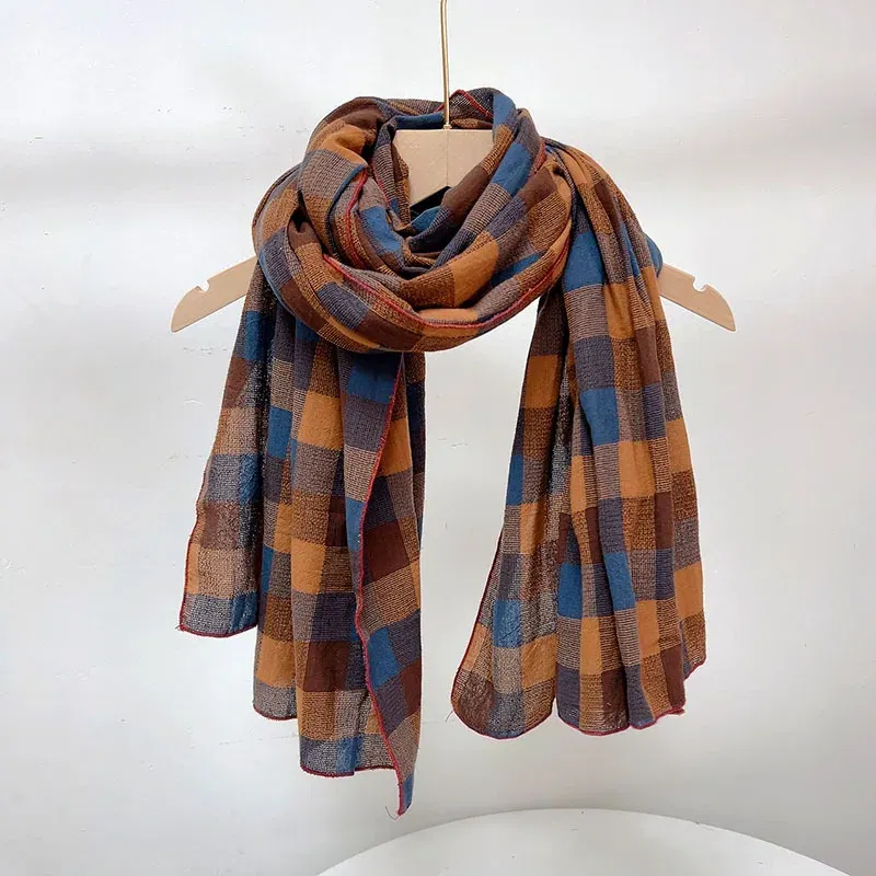 Color: Red, Ships From: CHINA, Age Range: >8Y - Autumn and winter cotton classic fashionable plaid unisex  scarf Couple Scarves