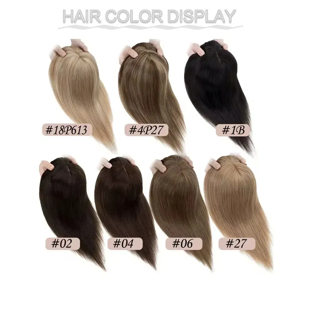 Toupee Color: 613#, Toupee Size: 5x7, Toupee Design: free, Toupee Density: 120%, Length: 14 inches - 5.5X6inch Mono Base Brazilian Remy Human Hair Topper 12"-18" Double Pu Around Thick Invisible Mono Topper for Women Hairpieces