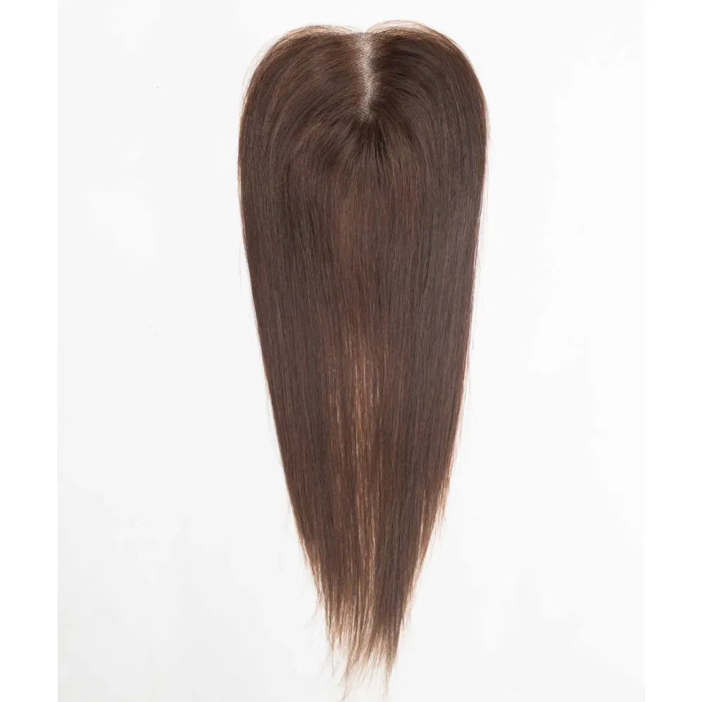 Toupee Color: 613#, Toupee Size: 5x7, Toupee Design: free, Toupee Density: 120%, Length: 14 inches - 5.5X6inch Mono Base Brazilian Remy Human Hair Topper 12"-18" Double Pu Around Thick Invisible Mono Topper for Women Hairpieces