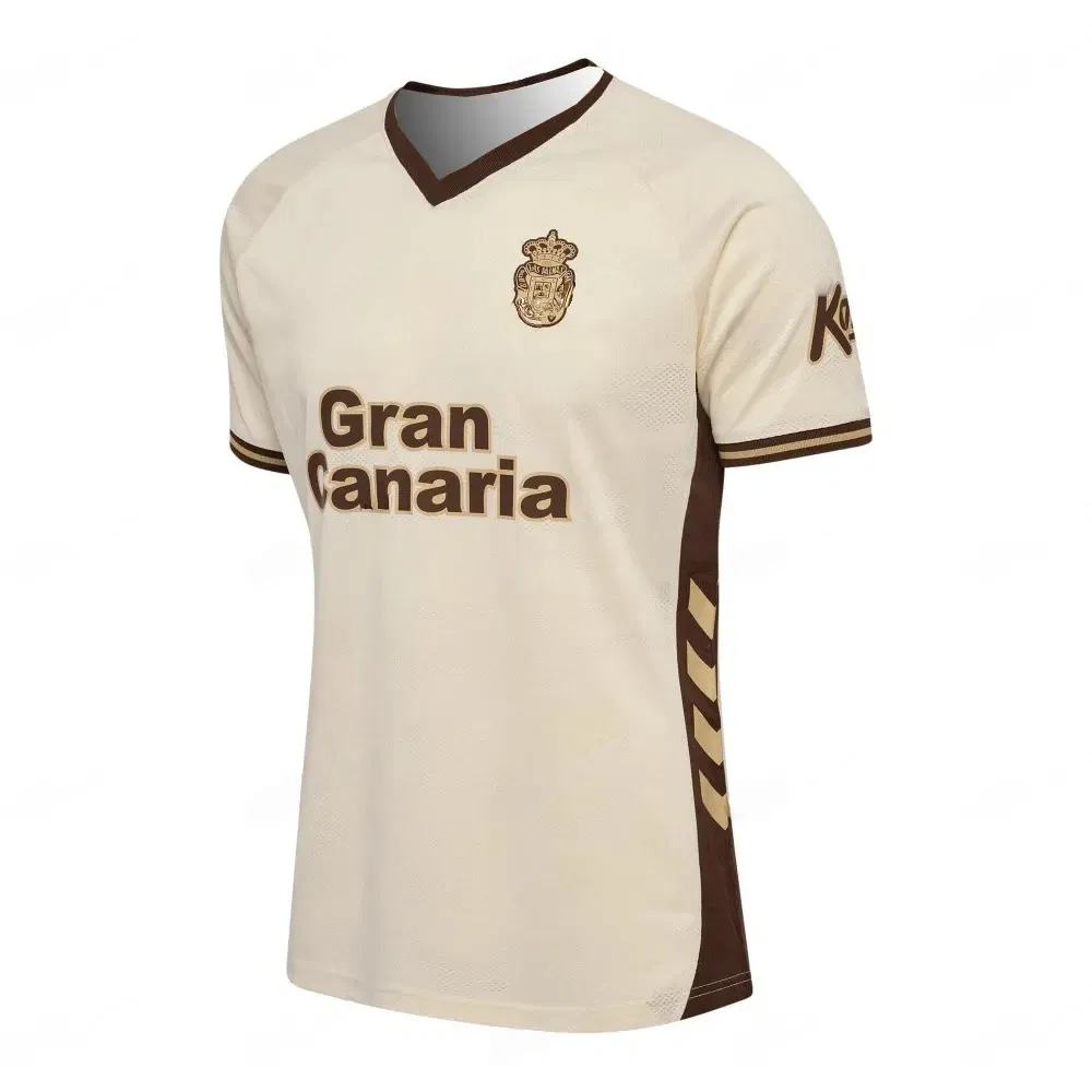 Color: Beige, Size: S - Spanish Season New Culture UD Las Palmas Casual 3D Printed T-shirt Football Uniform Adult Children Men's Summer General Top