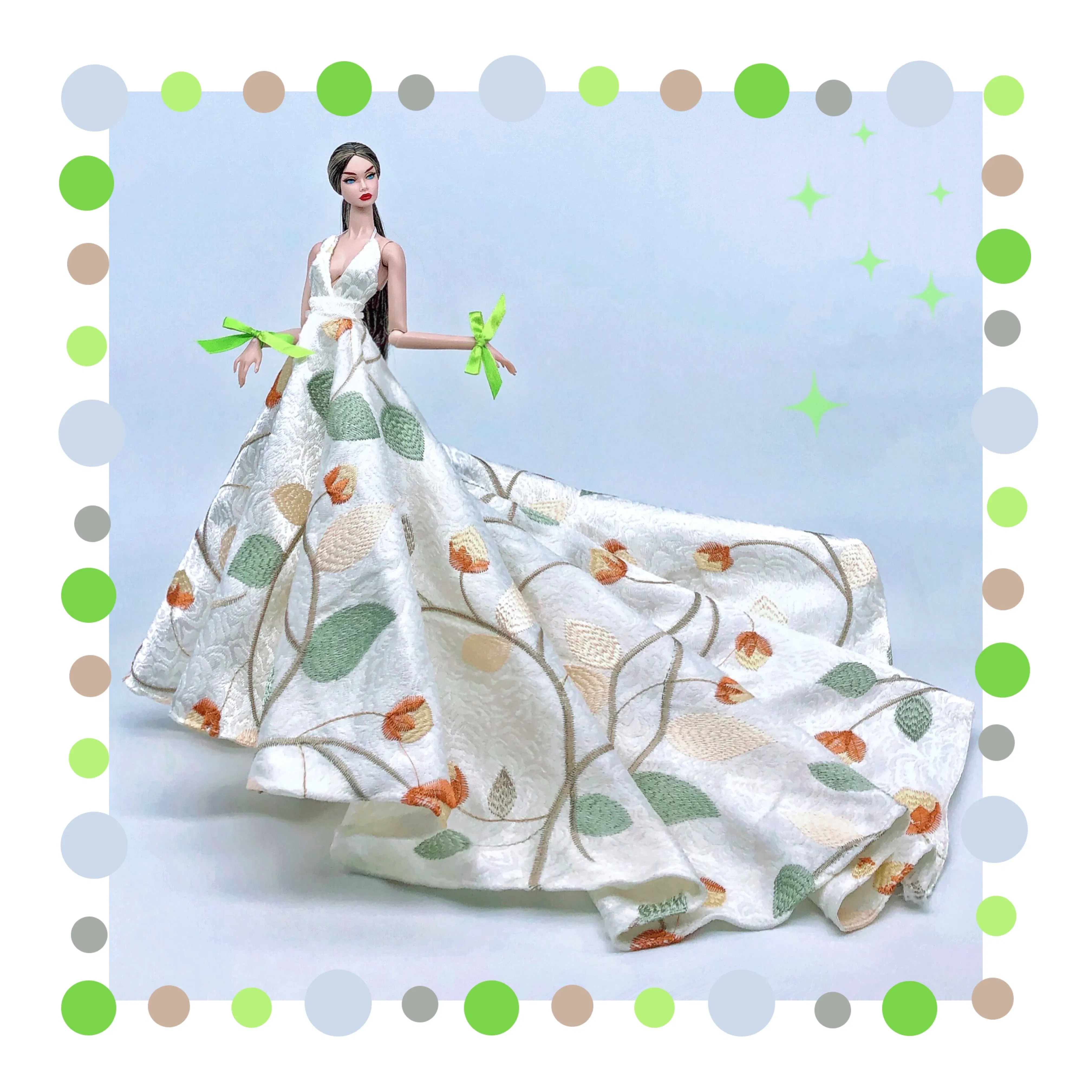 Color: WHITE - for barbie clothes lot