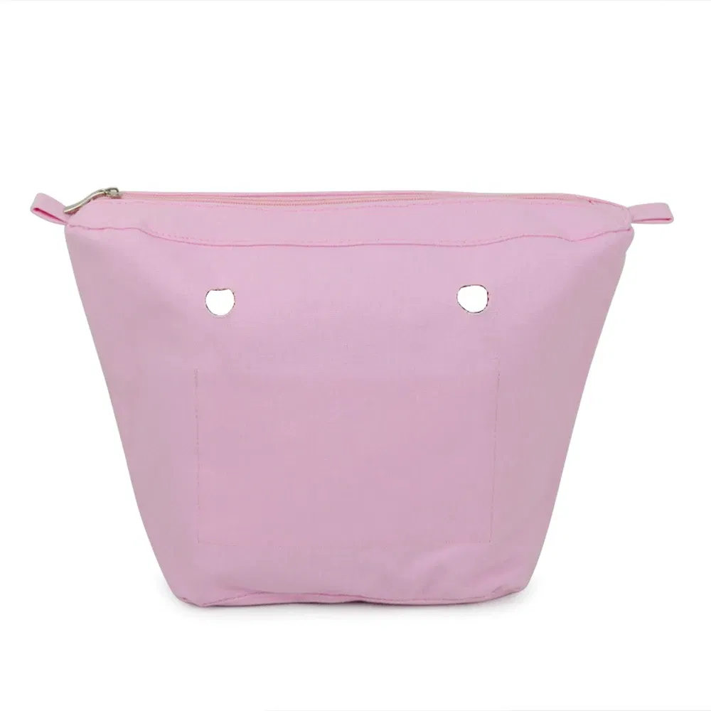 Color: Dark Khaki, Size: S, - New 1 PC Canvas Inner O bag Organizer Insert Zipper Pocket for Classic Mini Obag Accessories Replacements