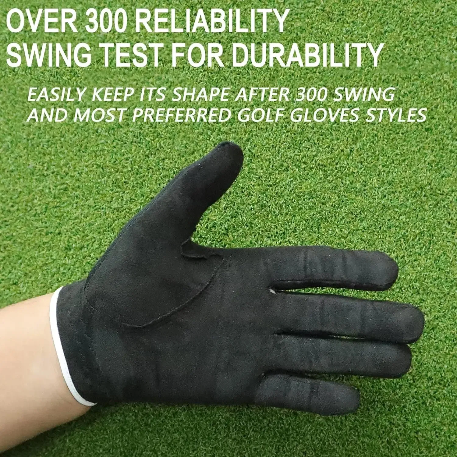 Size: L, Color: Black - Men's Golf Gloves Left Right Hand Rain Grip Value 1 Pack, Hot Wet Weather No Sweat Fit for Left Right Handed Golfer
