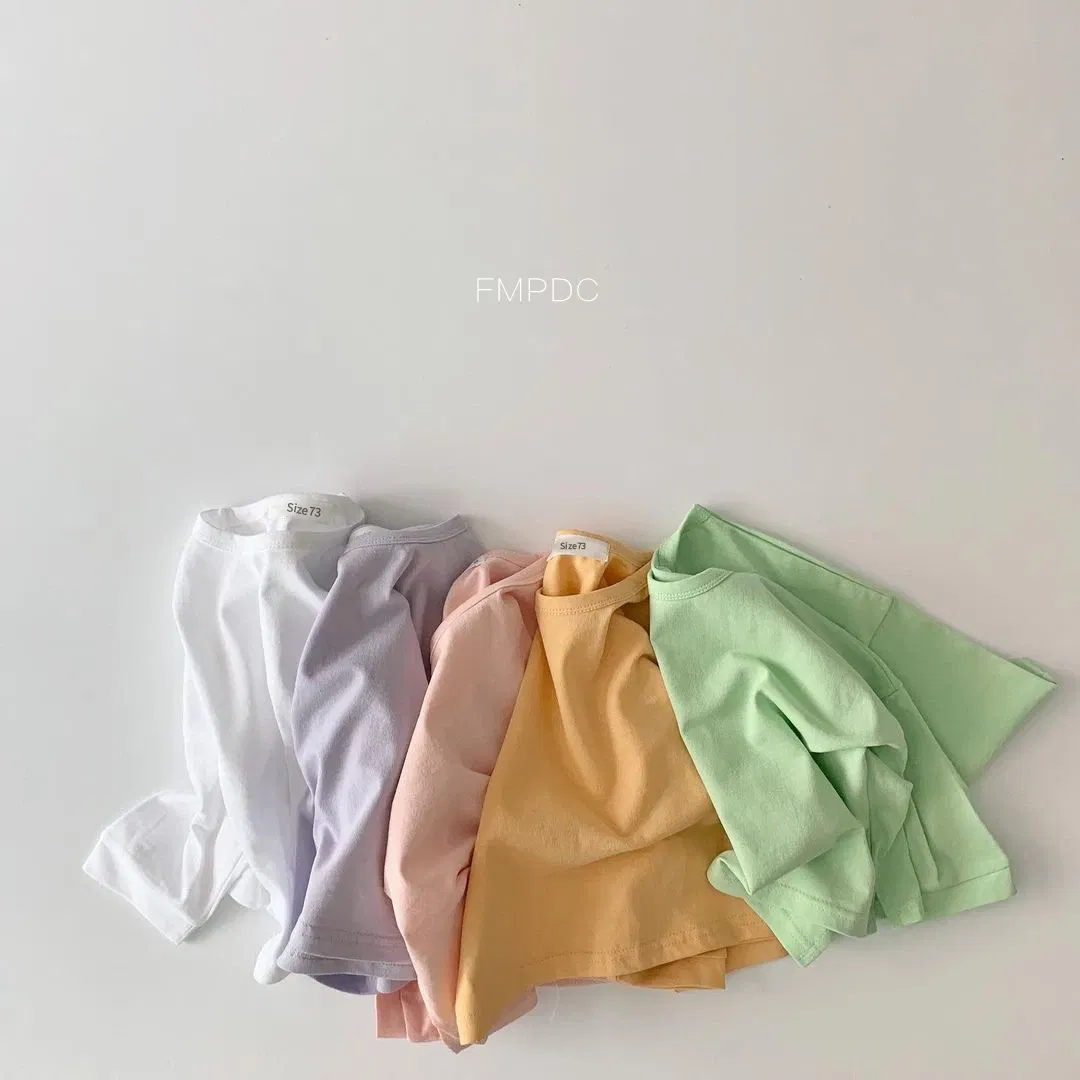 Color: Lavender, Kid Size: 12M - Korea Baby Tee 2023 Baby Autumn Clothes Basic Soft Bottoming Shirt Toddler Girl Clothes T-shirts Baby Boys Clothes Tank Tops New