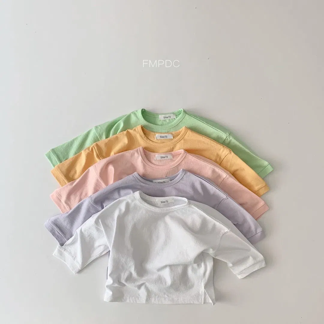 Color: Lavender, Kid Size: 12M - Korea Baby Tee 2023 Baby Autumn Clothes Basic Soft Bottoming Shirt Toddler Girl Clothes T-shirts Baby Boys Clothes Tank Tops New