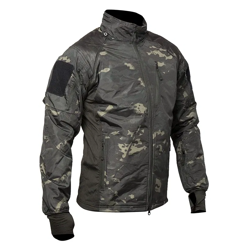 Color: black, Size: XXL - Mege Men's Tactical Jacket Coat Fleece Parka Outdoor Outwear Lightweight Gear