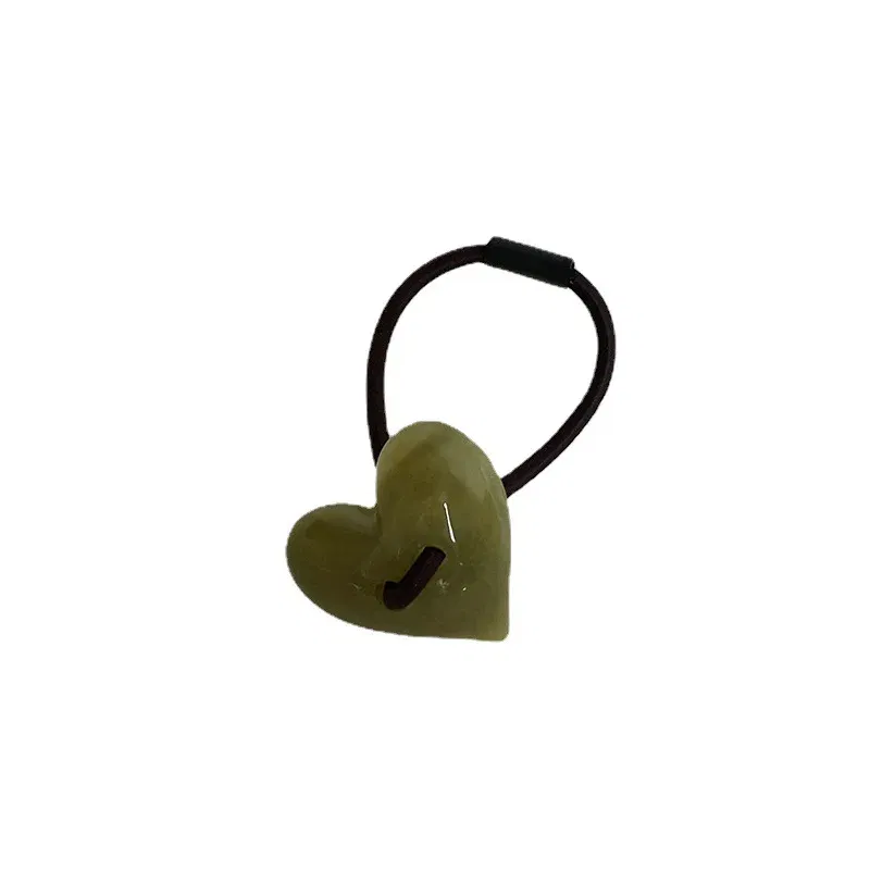 Color: Lavender, Ships From: CHINA - Korean Love Acrylic Jelly Hair Band Ponytail Rubber Band Bun Rope Net Red Hair Accessories Headwear  Elastic Hair Bands